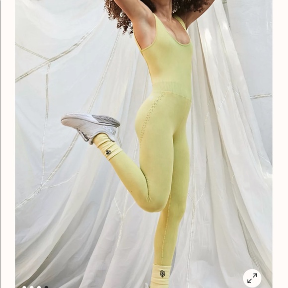 Free People Movement Good Karma Onesie In Pineapple Punch XS/S - Picture 2 of 7